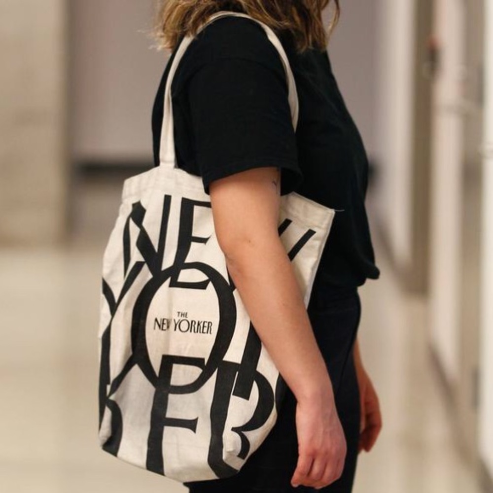 The New Yorker Canvas Tote Bag